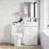 Trent Gloss White Combination Vanity Basin and Aruba Toilet 1000mm
