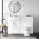 Harper Gloss White Combination Vanity Basin and Aruba Toilet 1200mm - Left Handed