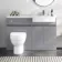 Foster Stone Grey Combination Vanity Basin and Seattle Toilet 1200mm - Right Handed