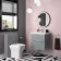 Austin Stone Grey Basin Drawer Vanity 600mm and Atlanta Back To Wall Toilet Set