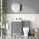 Bermuda Dove Grey Combination Vanity Basin and Seattle Toilet 1100mm