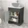 Lucia Graphite Grey Cabinet with Marble Top 640mm - Excludes Counter Top Basin