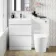 Trent Gloss White Combination Basin Drawer and Boston Toilet 1100mm - Left Handed