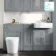 Monaco Dove Grey Combination Vanity Basin and Boston Toilet 1500mm