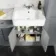 Monaco Dove Grey Combination Vanity Basin with Marble Top and Boston Toilet 1500mm