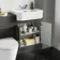 Monaco Graphite Grey Combination Vanity Traditional Basin and Boston Toilet 1200mm