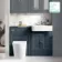 Monaco Inky Blue Combination Vanity Basin and Boston Toilet 1200mm