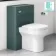 Corsica Curved Midnight Green Slimline Back To Wall Unit and Denver Toilet