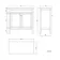 Bermuda Dove Grey Cabinet 800mm Excludes Counter Top Basin - Brushed Brass Accents