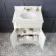 Lucia Chalk White Vanity with Marble Top & Undermount Basin 630mm - Brushed Brass Accents