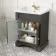 Lucia Graphite Grey Basin Vanity 630mm - Brushed Brass Accents