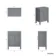 Bermuda Dove Grey Cabinet 600mm Excludes Counter Top Basin - Brass Knurled Handles