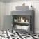 Bermuda Dove Grey Cabinet with Marble Top 800mm Excludes Counter Top Basin - Brass Knurled Handles