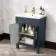 Bermuda Inky Blue Basin Vanity 600mm - Brass Knurled Handles