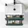Elba Midnight Green Wall Hung Drawer Vanity with Marble Top & Cody Basin 600mm - Black Accents