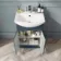 Capri Navy Blue Basin Vanity and Back To Wall Unit 1050mm (Excludes Toilet) - Chrome Handles
