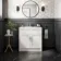 Milos Cotton White Basin Vanity 800mm - Traditional Handles