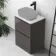 Corsica Tungsten Grey Drawer Vanity with Marble Top 600mm - Excludes Counter Top Basin