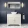 Lucia Chalk White Vanity with Marble Top & Oval Counter Top Basin 1030mm - Brushed Brass Accents