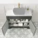 Lucia Graphite Grey Cabinet with Marble Top 1030mm (Excludes Counter Top Basin) - Brass Knurled Handles