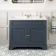 Lucia Inky Blue Basin Vanity 1030mm - Brushed Brass Accents