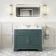 Lucia Midnight Green Basin Vanity 1030mm - Brass Knurled Handles