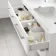 Omaha Gloss White Wall Hung Double Basin Drawer Vanity 1200mm