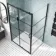 London Matt Black Grid 6mm Sliding Shower Enclosure 1100x900mm