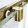 Hamburg Brushed Brass Easy Clean 8mm Sliding Shower Enclosure 1000x800mm - Easy Fix