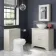 Lucia Chalk White Vanity With Oak Effect Top & Oval Counter Top Basin 840mm