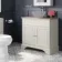 Lucia Chalk White Cabinet with Oak Effect Top 840mm - Excludes Counter Top Basin