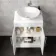 Avon Gloss White Vanity with Marble Top & Oval Counter Top Basin 600mm