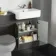 Monaco Graphite Grey Basin Vanity and Back To Wall Unit 1200mm (Excludes Pan & Cistern)