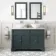Lucia Inky Blue Double Vanity with Marble Top & Round Counter Top Basin 1200mm