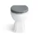 Bermuda Dove Grey Combination Vanity Basin and Hudson Toilet with Wooden Seat 1000mm