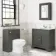Lucia Graphite Grey Vanity with Marble Top & Undermount Basin 830mm