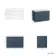 Crete Fluted Navy Blue Wall Hung Drawer Vanity with Marble Top 800mm - Excludes Counter Top Basin