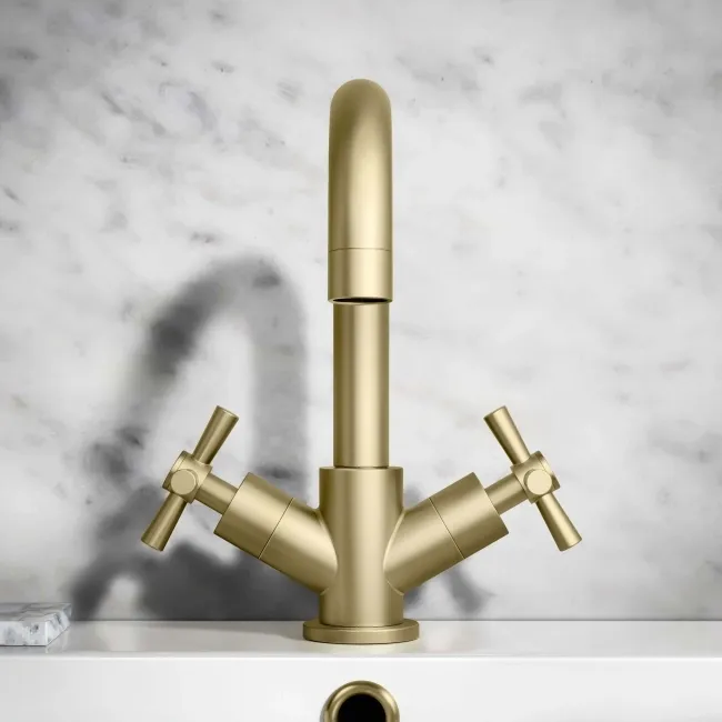 Exe Brushed Brass Basin Mixer Tap
