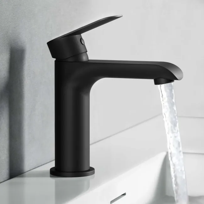 Tay Matt Black Basin Mixer Tap