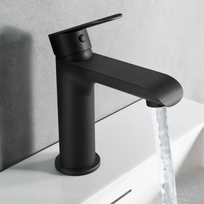 Tay Matt Black Basin Mixer Tap