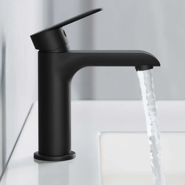 Tay Matt Black Basin Mixer Tap