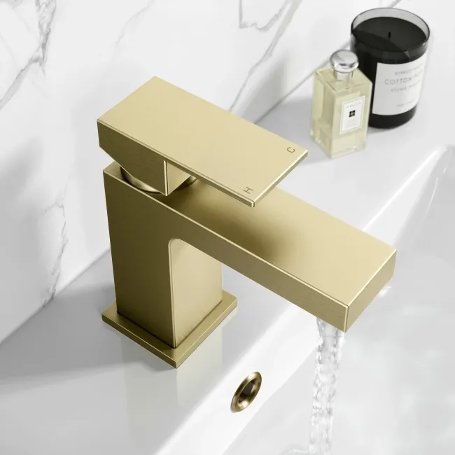 Tamar Brushed Brass Basin Mixer Tap