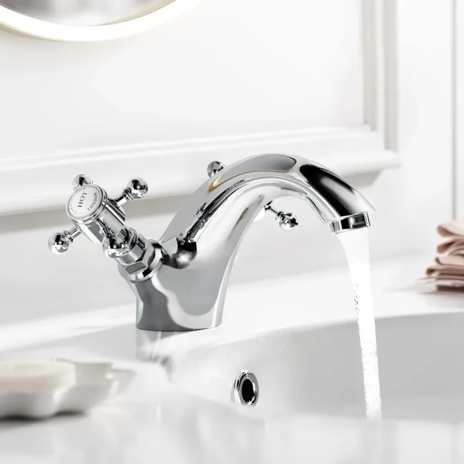 Tweed Traditional Chrome Basin Mixer Tap
