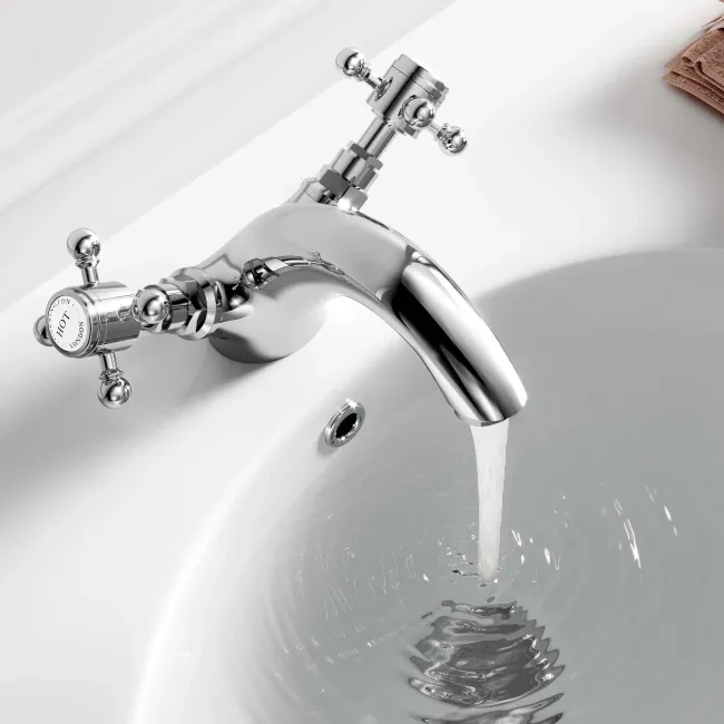 Tweed Traditional Chrome Basin Mixer Tap