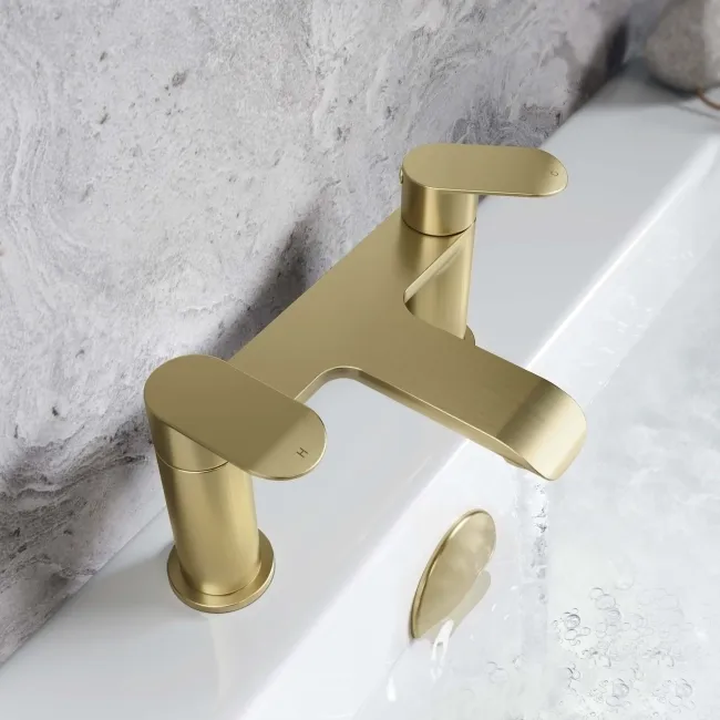 Tay Brushed Brass Bath Filler