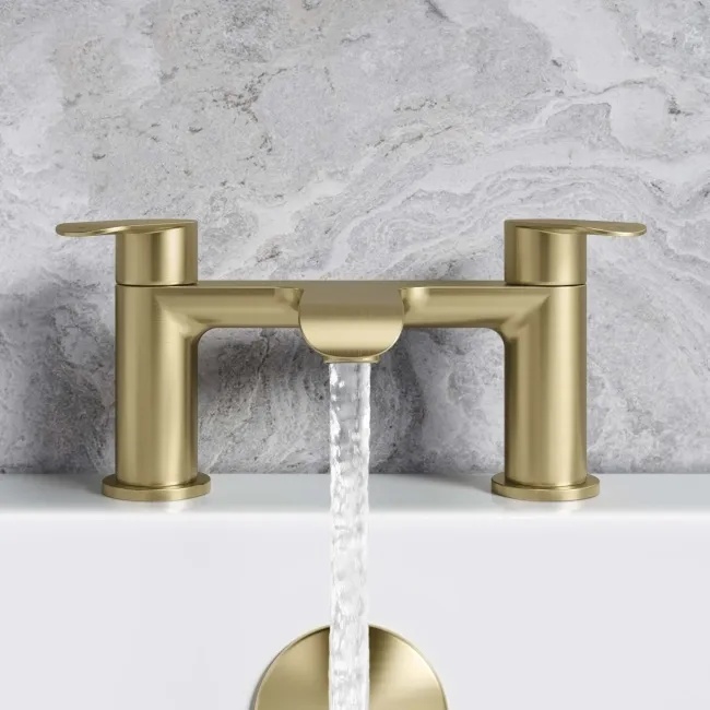 Tay Brushed Brass Bath Filler