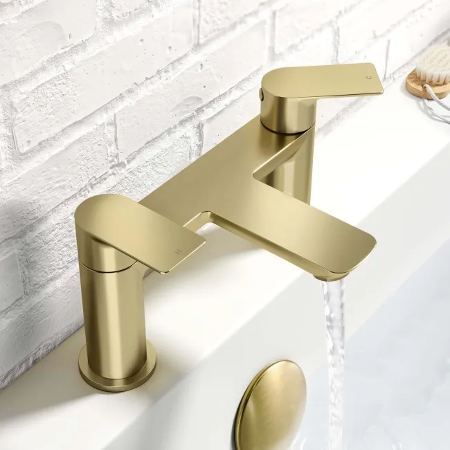 Lusk Brushed Brass Bath Filler