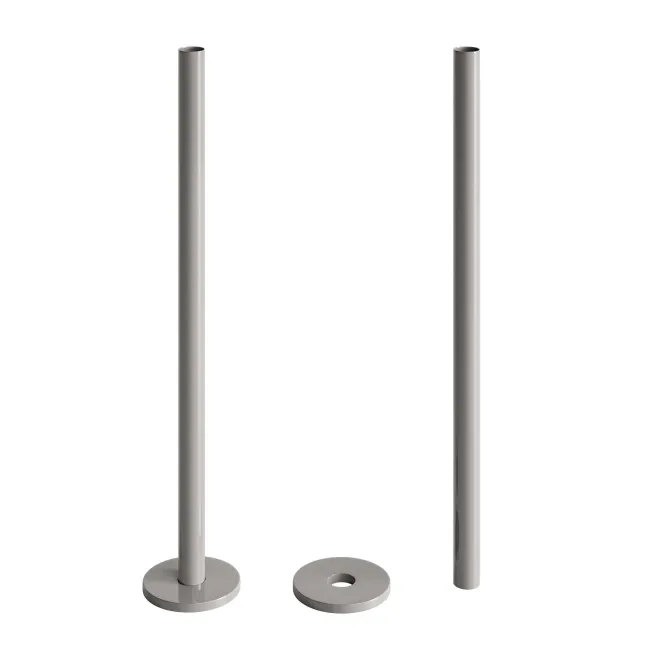 Stone Grey Pipe Connectors For Heated Towel Rails & Radiators (Pair) 300mm