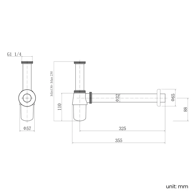 Chrome Traditional Solid Brass Bottle Trap