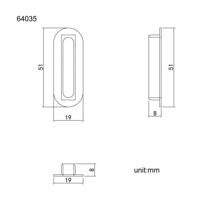 Matt Black Oval Basin Overflow Ring